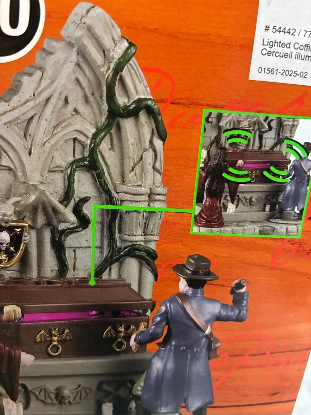 Lemax Spooky Town Lighted Coffin